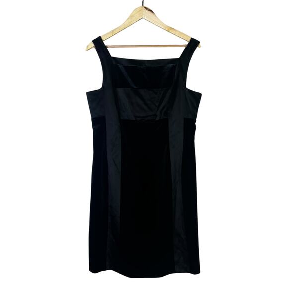 Laundry by Shelli Segal Sleeveless Sheath Dress Womens 12 Black Velvet Formal - Picture 2 of 7